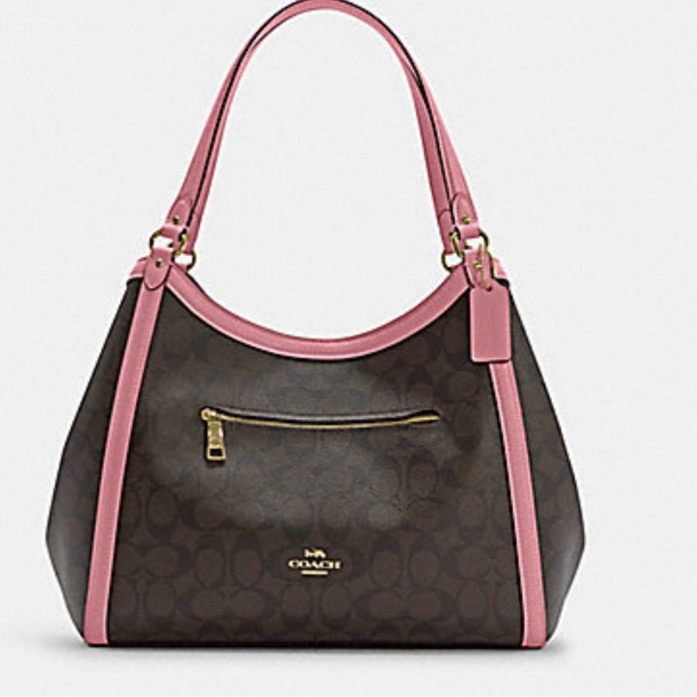 Coach Signature Kristy Brown/ Shell Pink Shoulder Bag and wallet set - Picture 12 of 14